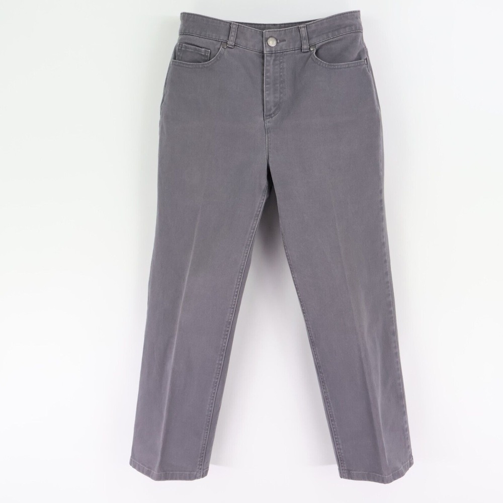 Christopher & Banks Jeans High Rise Crop Womens Size 4‎ Gray Denim INSEAM: 26/27